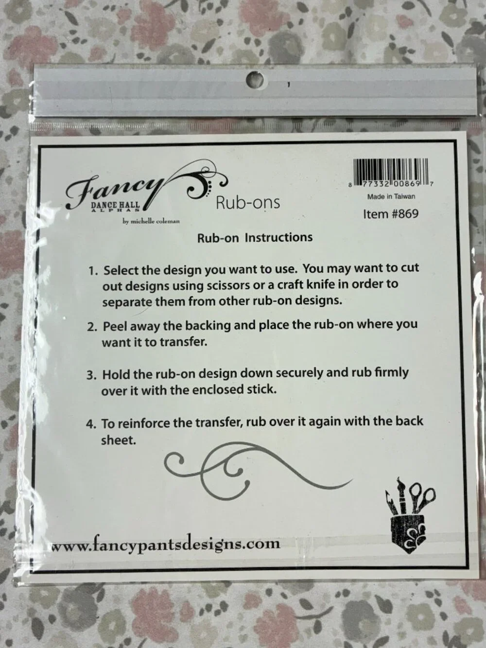 Fancy Rub-On Letters - Scrapbooking - Dance Hall Alphas - NWT